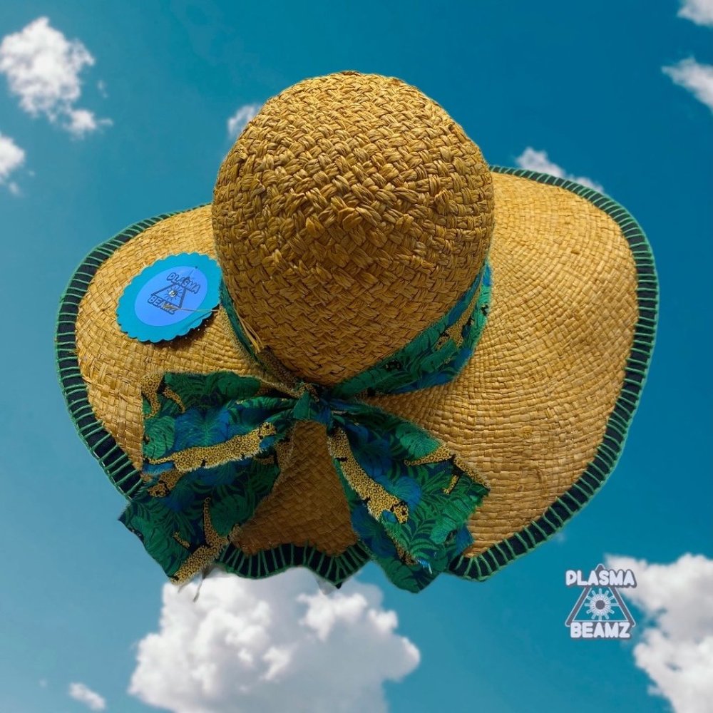 Leopard Banded Straw Sun Hat